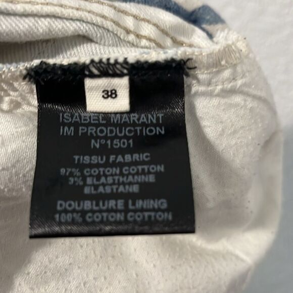 ISABEL MARANT ETOILE, Ikat Nessa Printed Cropped Jeans, Size 38 (US, Size 6) - Picture 9 of 10